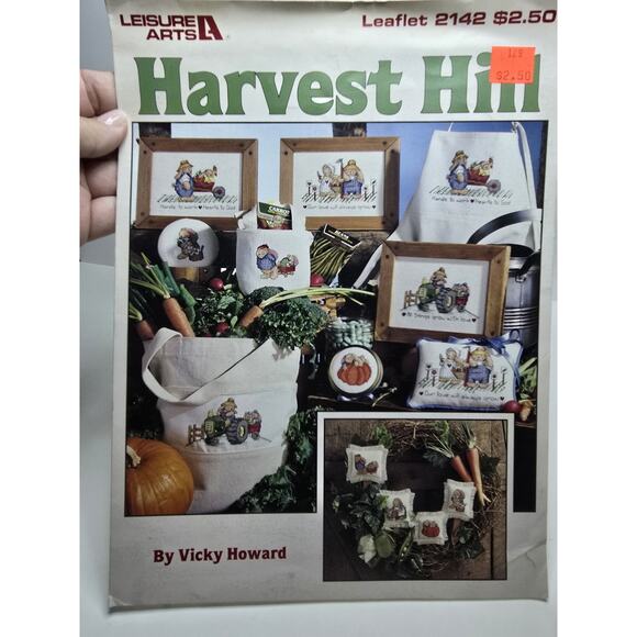HARVEST HILL Counted Cross Stitch Leaflet by Leisure Arts #2142 - Picture 1 of 3